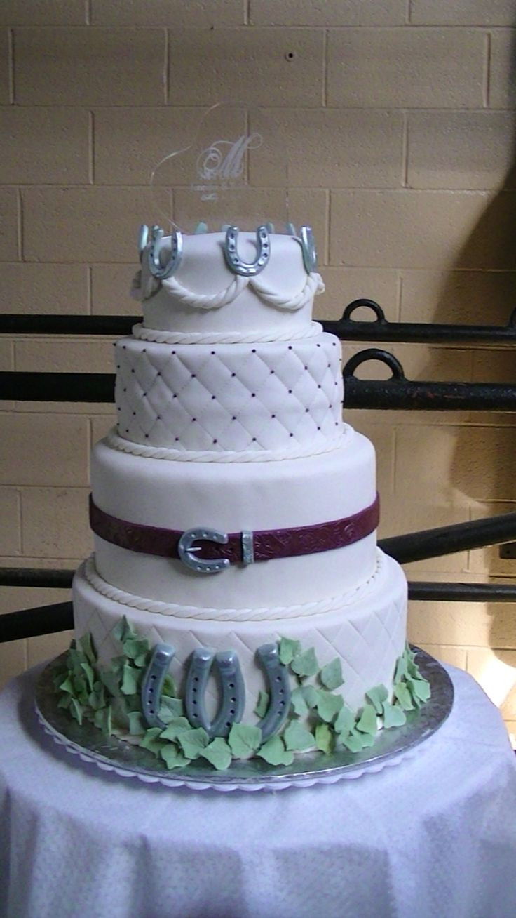 Western Wedding Cakes
 The 100 best images about Western Horseshoes Wedding Theme