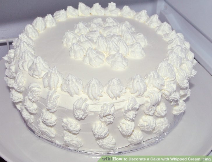 Whipped Icing Wedding Cakes
 How to Decorate a Cake with Whipped Cream Icing 15 Steps