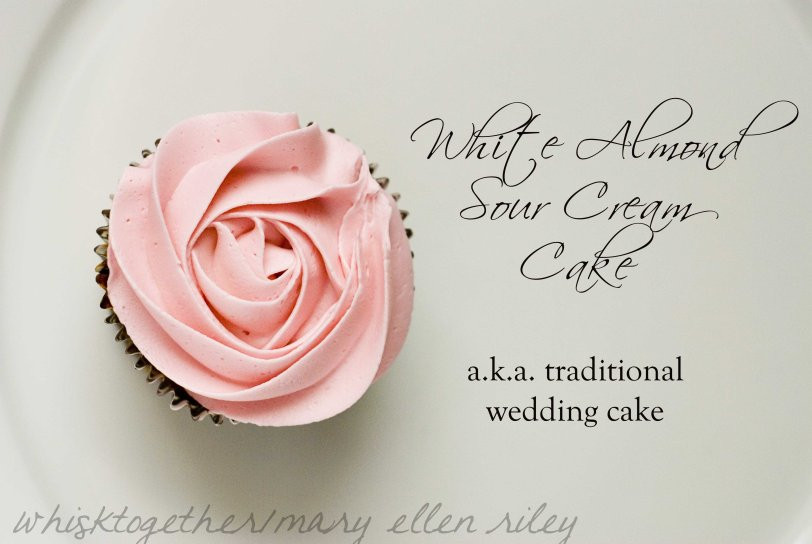 White Almond Sour Cream Wedding Cake
 White Almond Sour Cream Wedding Cake