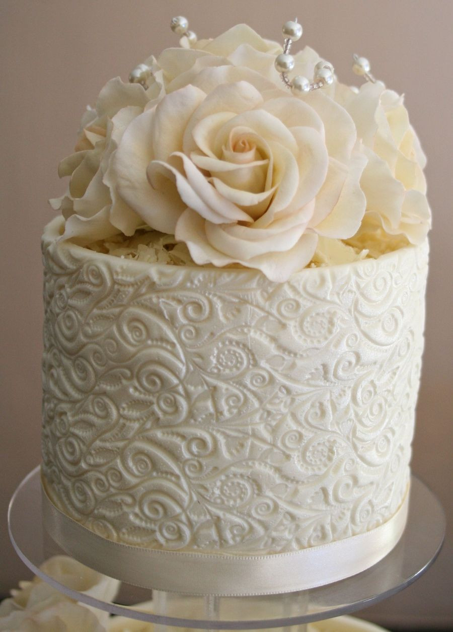 White And Chocolate Wedding Cake
 White Chocolate Wedding Cake CakeCentral