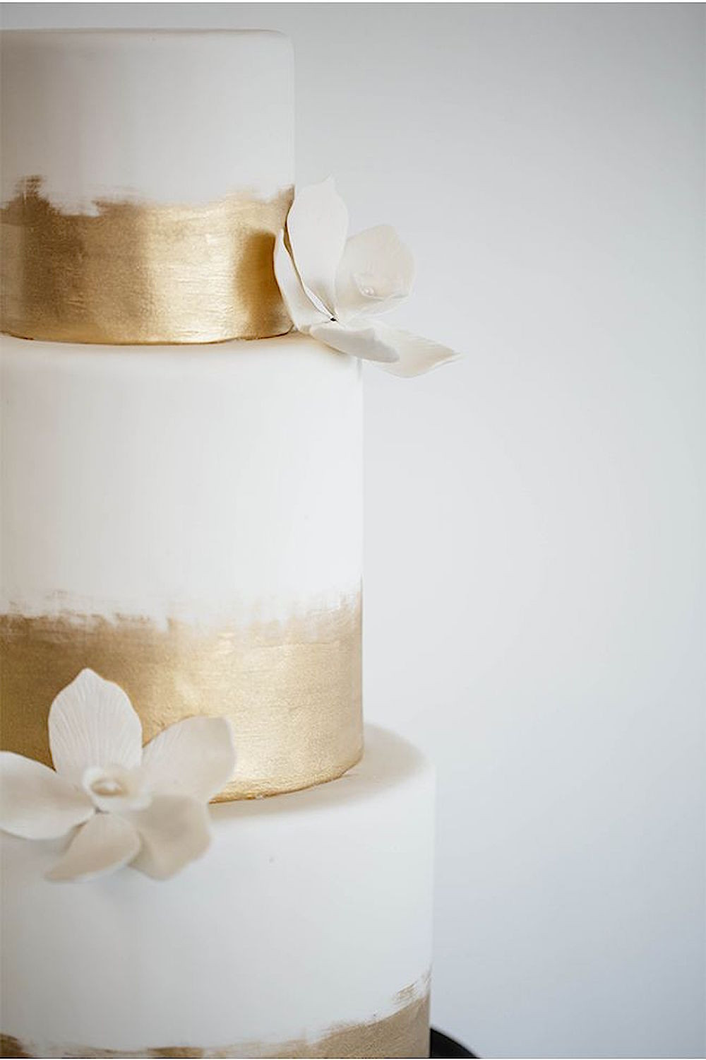 White And Gold Wedding Cake
 12 hand painted wedding cakes Calder Clark