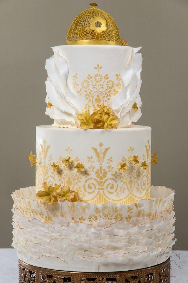 White And Gold Wedding Cake
 Gold Wedding White & Gold Wedding Cakes Weddbook