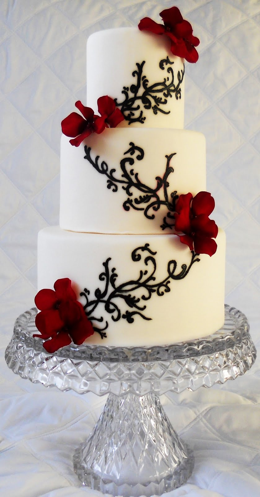 White And Red Wedding Cake
 Memorable Wedding Find the Best Red Black and White
