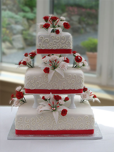 White And Red Wedding Cake
 Top 20 wedding cake idea trends and designs