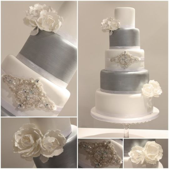White And Silver Wedding Cakes
 White And Silver Wedding Cakes Wedding and Bridal