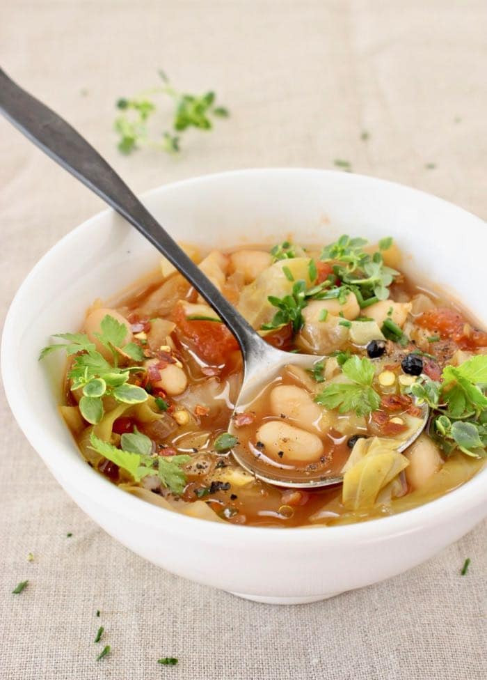 White Bean Recipes Healthy
 Healthy Vegan Cabbage and White Bean Soup Recipe Veggie
