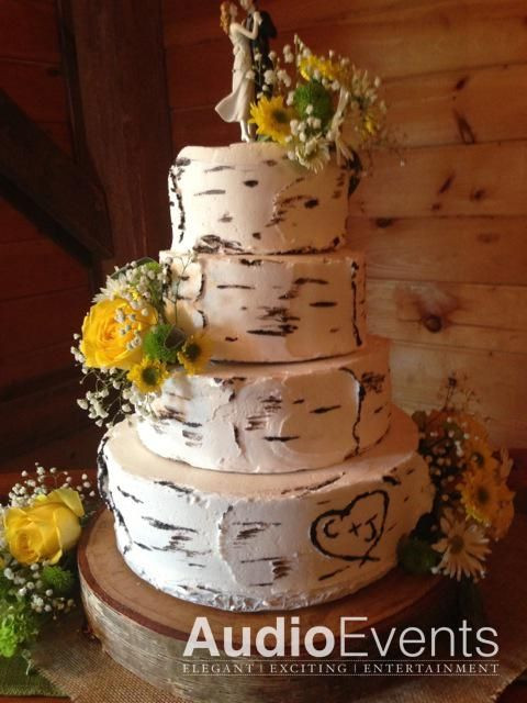 White Birch Wedding Cake
 17 Best images about birch bark wedding cake on Pinterest