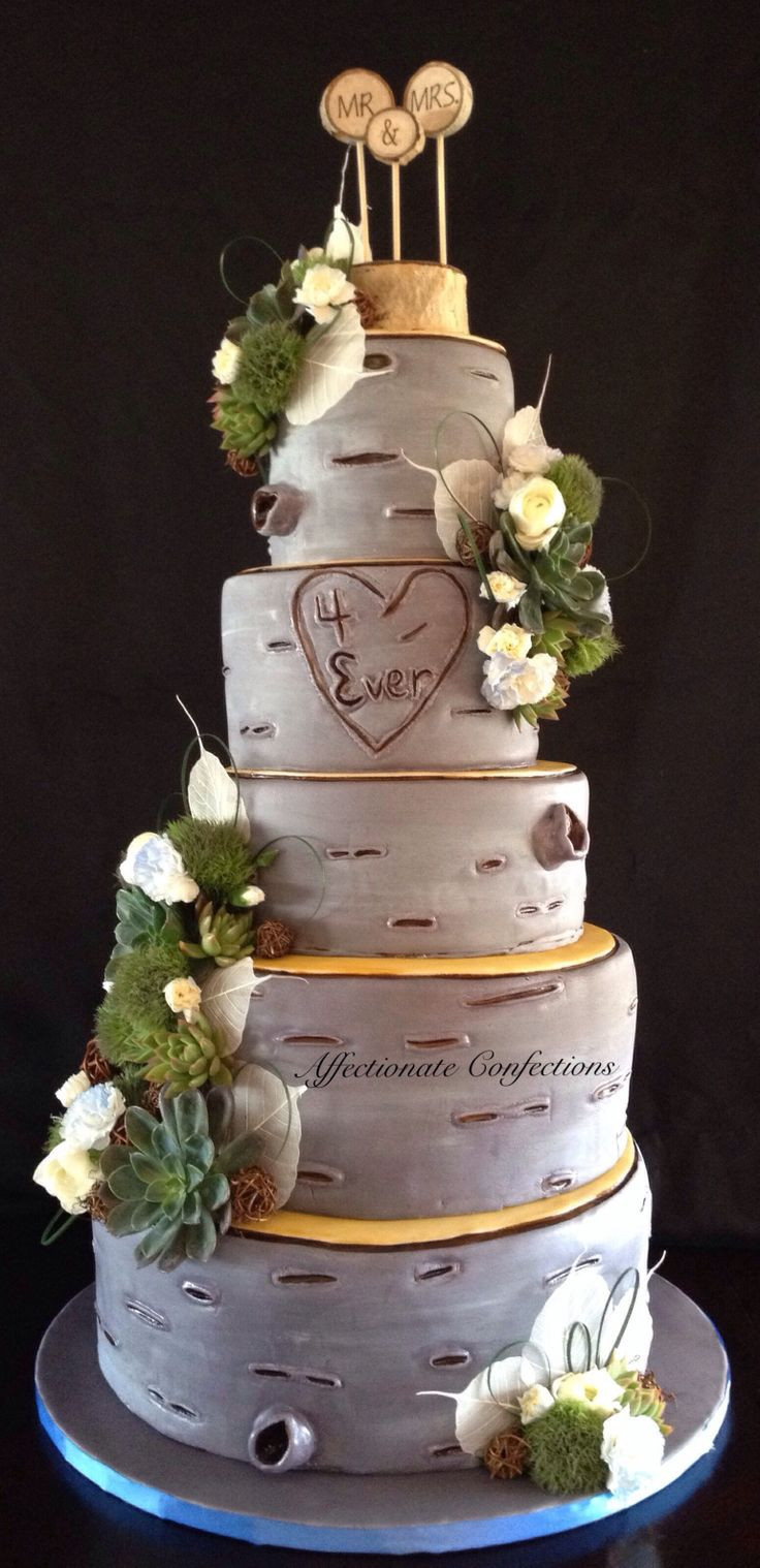 White Birch Wedding Cake
 14 best Wedding cakes images on Pinterest