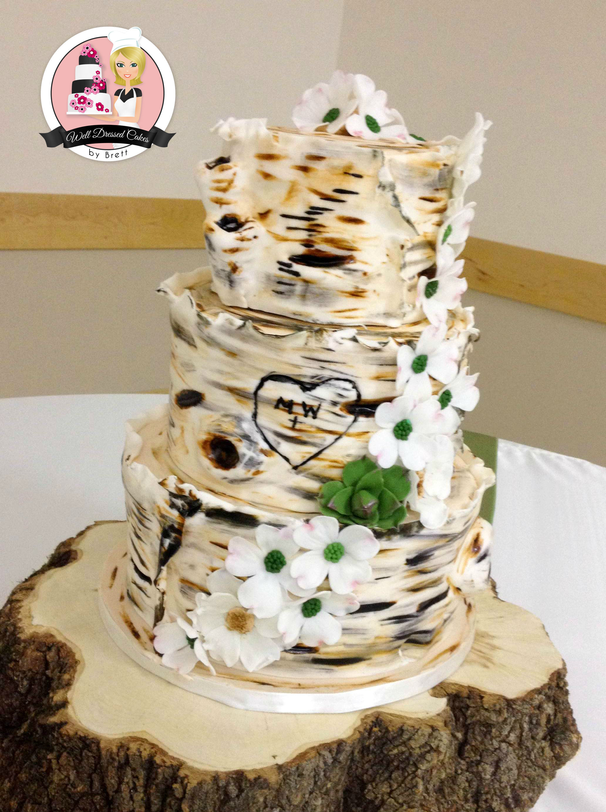 White Birch Wedding Cake
 Well Dressed Cakes by Brett – Wedding Cakes