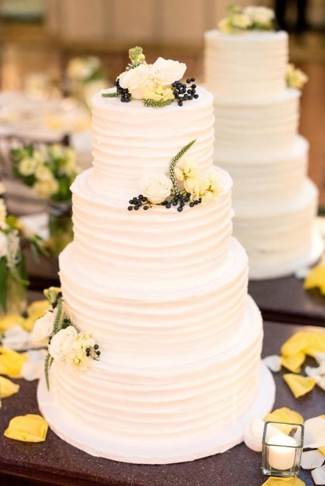 White Buttercream Wedding Cake
 Four Tier White Buttercream Wedding Cake