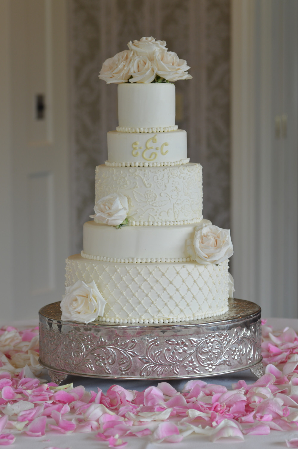 White Buttercream Wedding Cake
 Weddings — Meringue Bakery