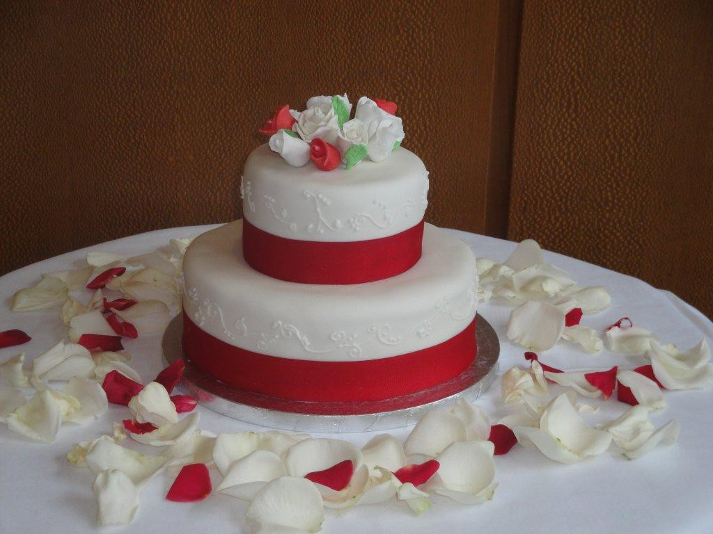 White Chocolate Raspberry Wedding Cake
 White Chocolate Raspberry Wedding Cake White Fondant With