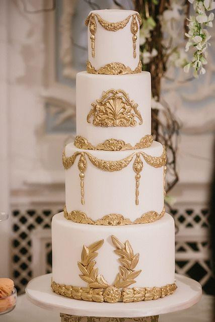 White Gold Wedding Cakes
 Gold Wedding White & Gold Wedding Cakes Weddbook