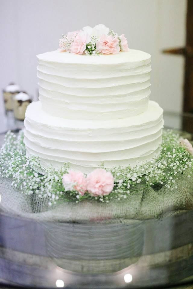 White Wedding Cake Icing
 Simple Wedding Cake something about the rough lines