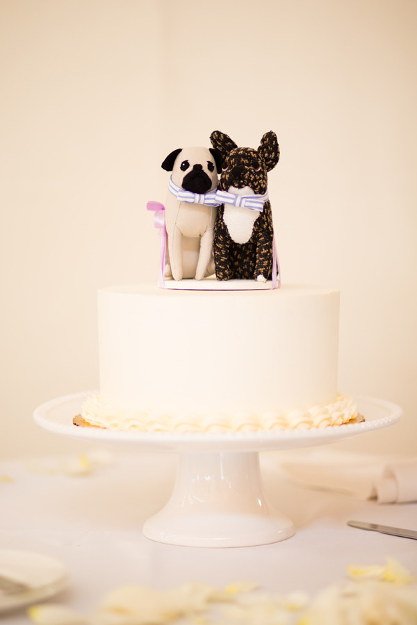 White Wedding Cake Topper
 Black and White Dogs Wedding Cake Topper Elizabeth Anne