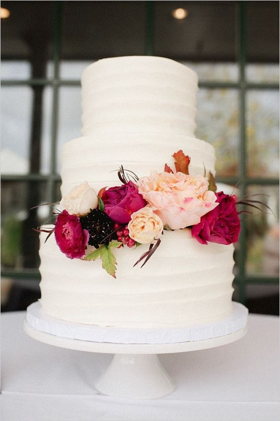 White Wedding Cake With Flowers
 100 Most Beautiful Wedding Cakes For Your Wedding