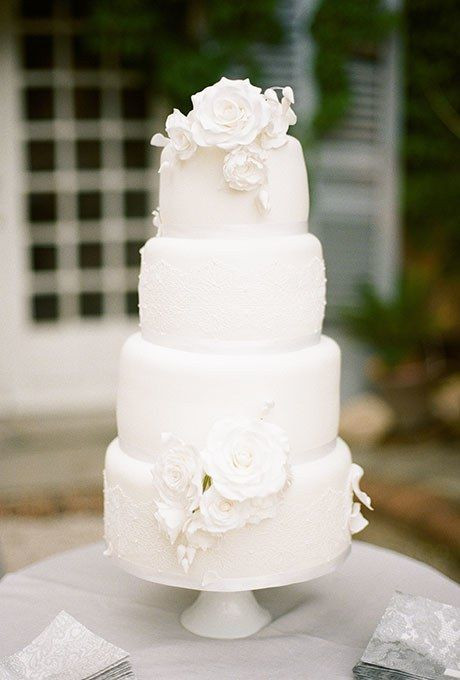 White Wedding Cake With Flowers
 Perfect White Wedding Ideas Add a Pop of your Favorite Color