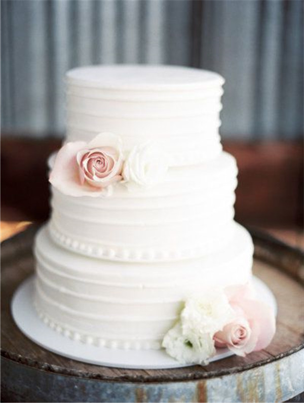 White Wedding Cakes
 40 Elegant and Simple White Wedding Cakes Ideas