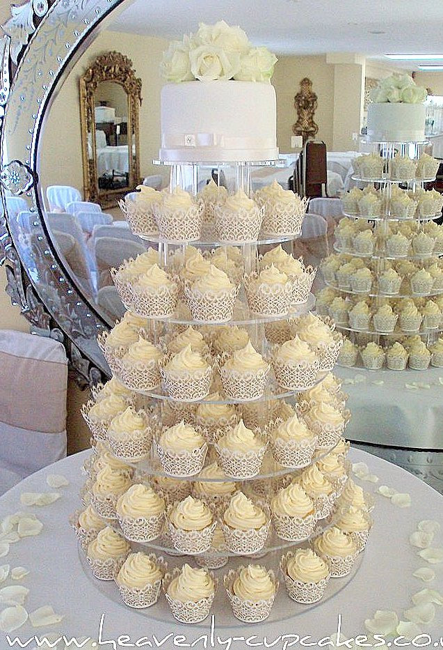 White Wedding Cupcakes
 Heavenly Cupcakes Wedding Cakes in Nottingham