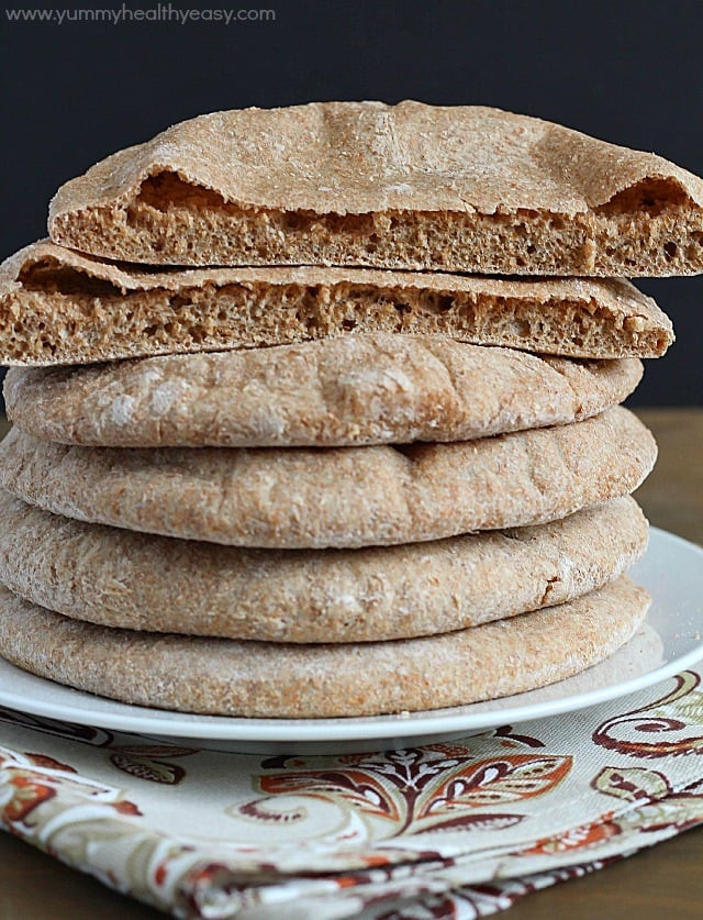 Whole Wheat Pita Bread Healthy
 Homemade Whole Wheat Pita Bread Yummy Healthy Easy