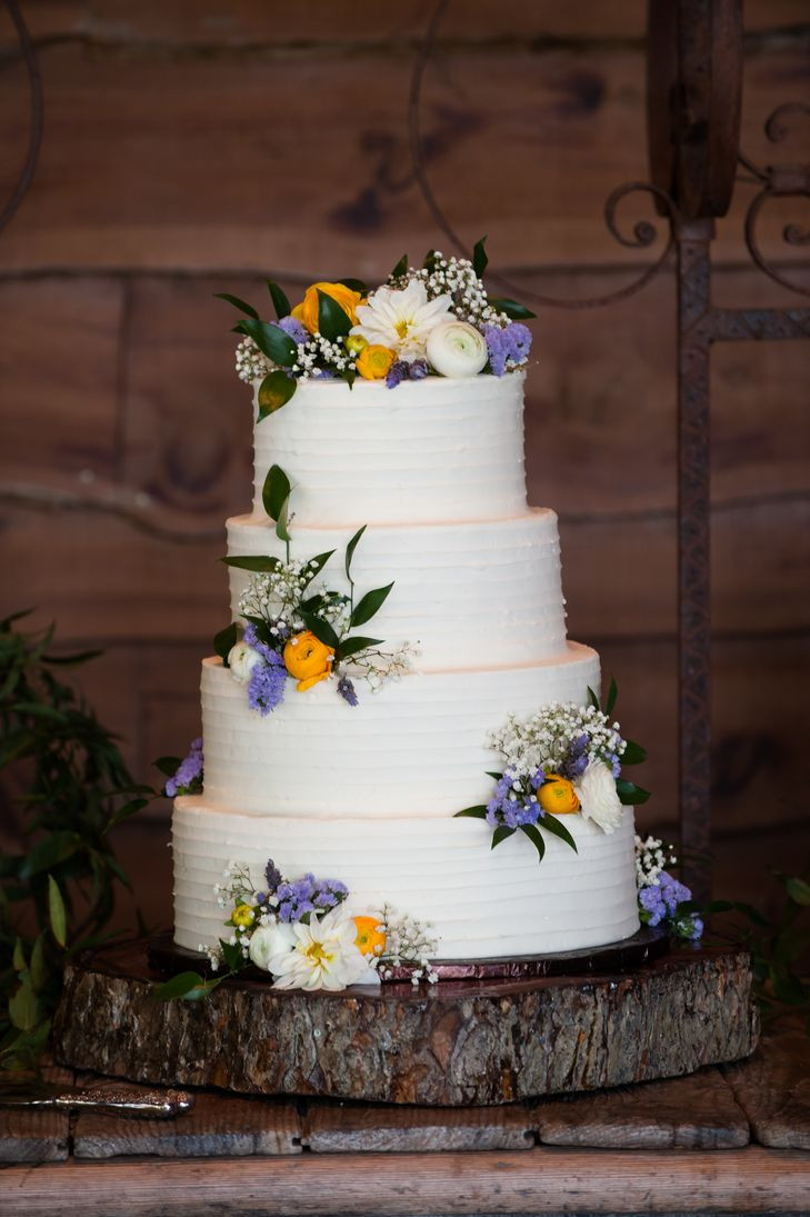 Wildflower Wedding Cakes
 A Casual Hill Country Wedding at Old Glory Ranch in