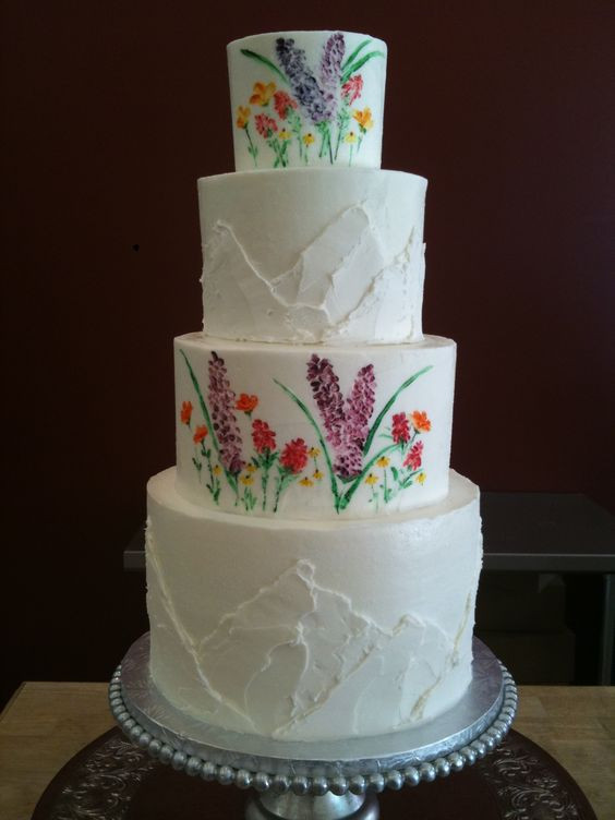 Wildflower Wedding Cakes
 Wildflowers and mountain wedding cake Perfect for a