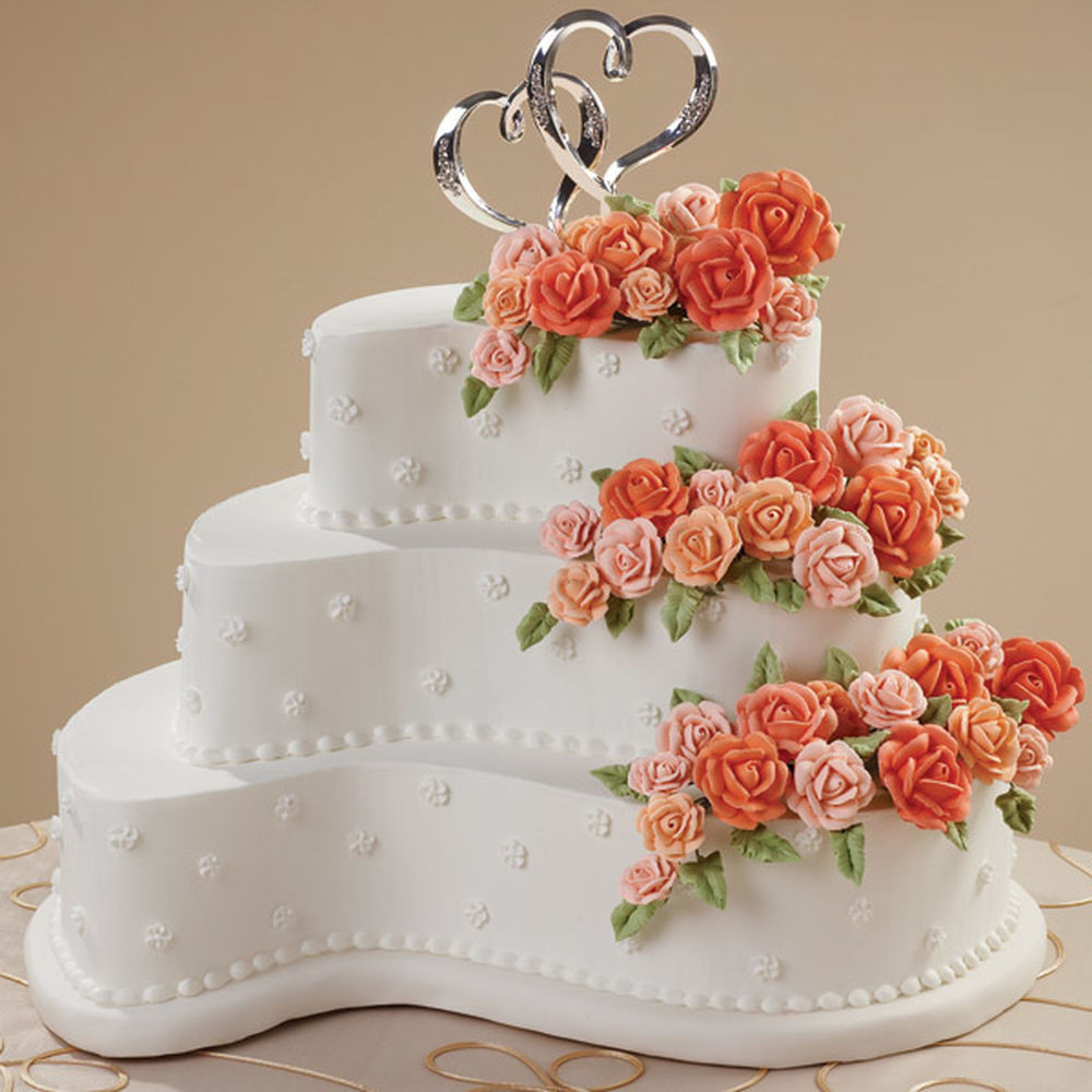 Wilton Wedding Cakes
 Contemporary Curves Cake