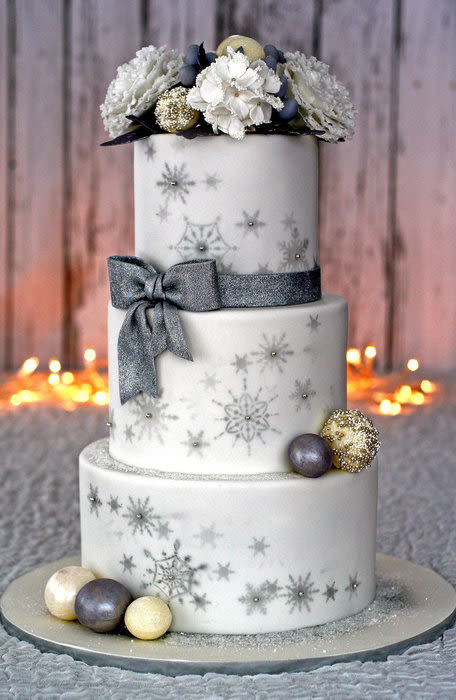 Winter Themed Wedding Cakes
 Winter Wonderland Wedding Cake & peony tutorial Cake