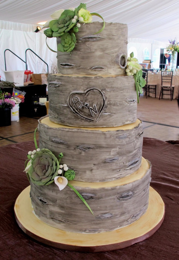 Woodsy Wedding Cakes
 12 best images about Birch Tree cakes on Pinterest