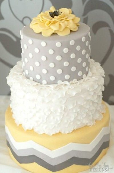Yellow And Gray Wedding Cake
 gray and yellow cake wedding cakes Juxtapost