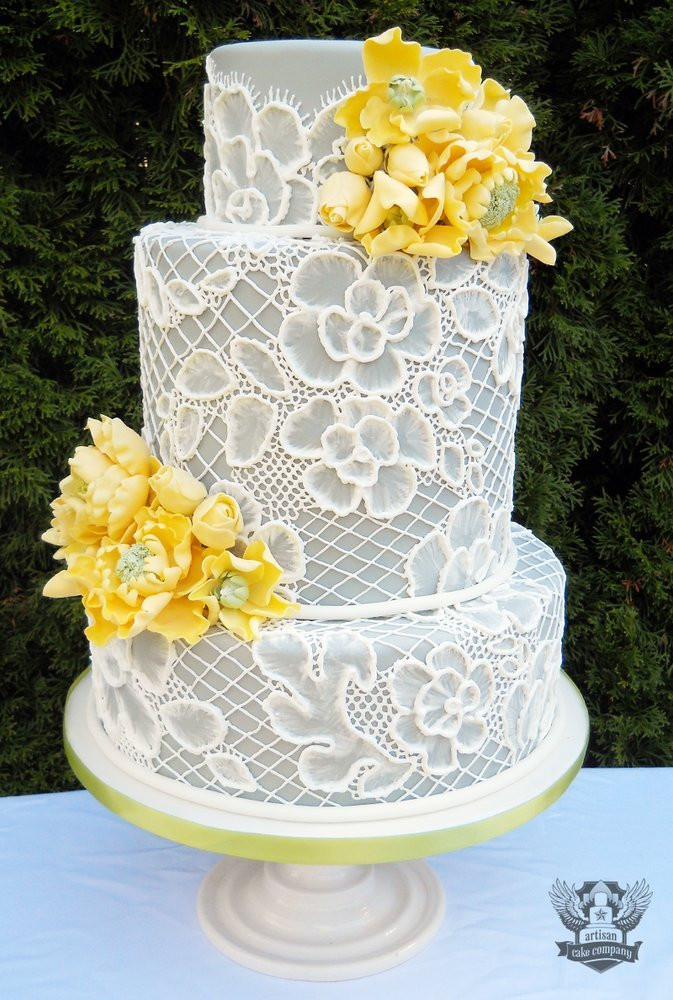 Yellow And Grey Wedding Cake
 Grey Wedding Ideas 3 Perfect Colors to bine with Grey