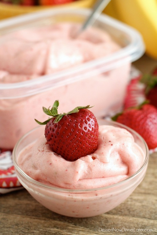 Yogurt Dessert Recipes Healthy
 Healthy Instant Strawberry Banana Frozen Yogurt
