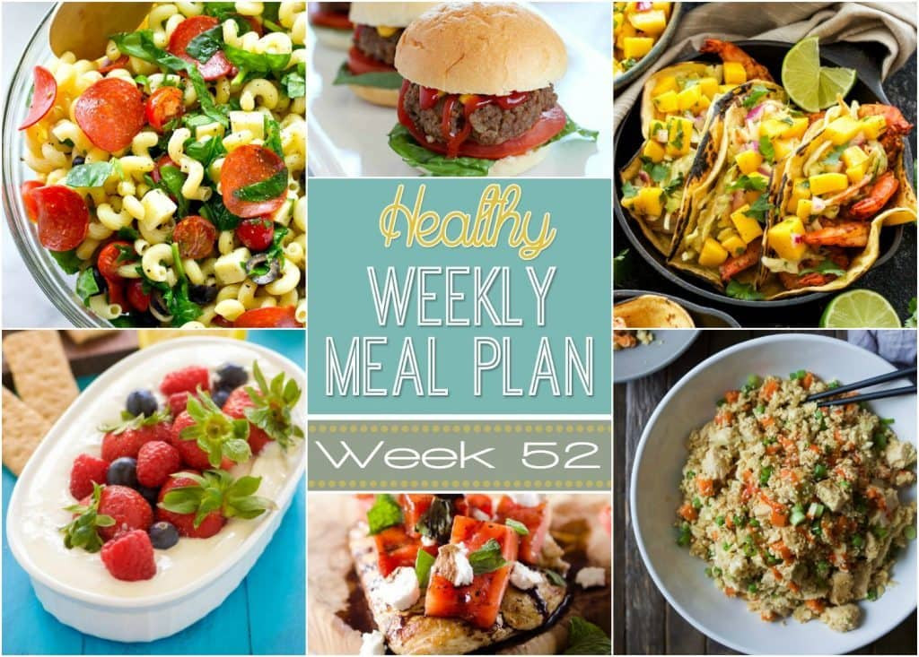 Yummy Healthy Lunches
 e Year Celebration Healthy Weekly Meal Plan 52
