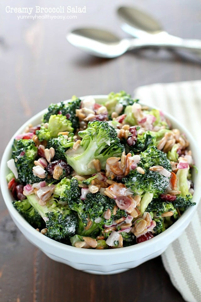 Yummy Healthy Salads
 Creamy Broccoli Salad Recipe Yummy Healthy Easy