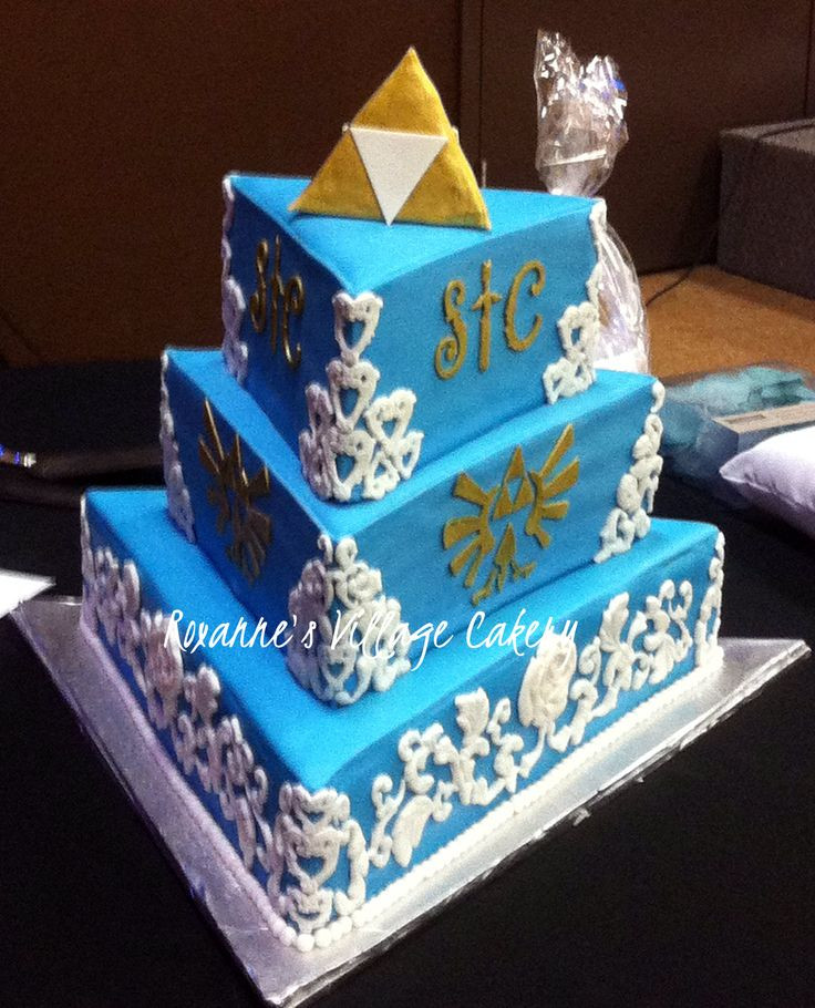 Zelda Wedding Cakes
 Legend of Zelda Triforce Wedding Cake