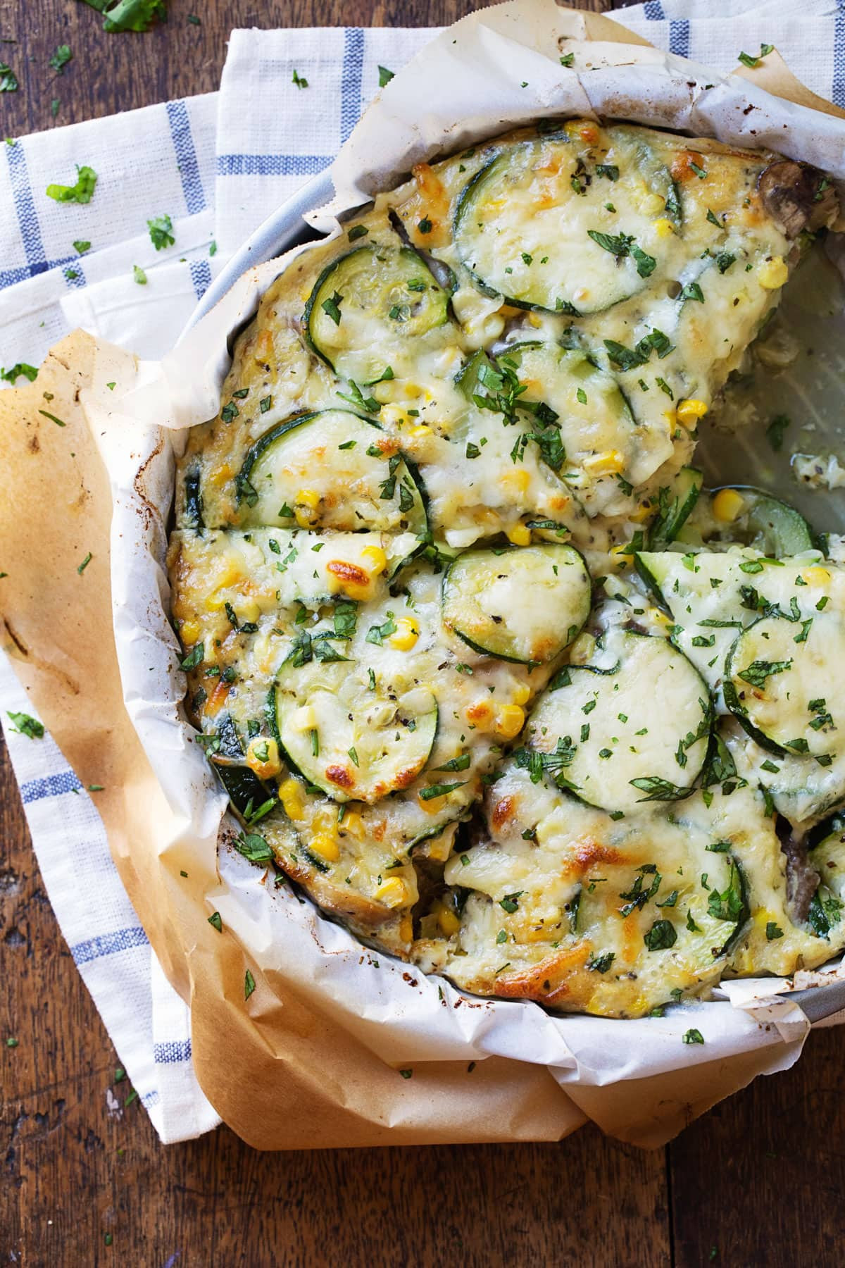 Zucchini Recipe Healthy
 Sweet Corn and Zucchini Pie Recipe Pinch of Yum