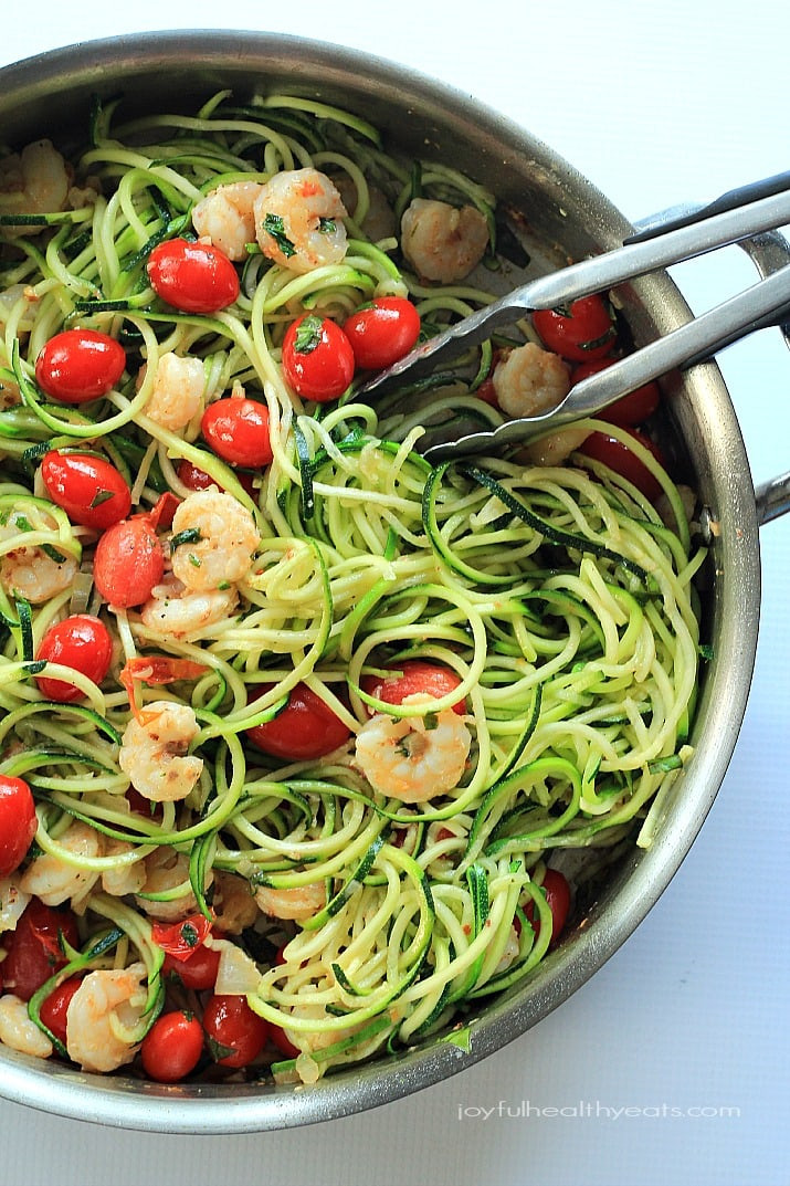 Zucchini Recipes Healthy
 Shrimp Scampi with Zucchini Noodles