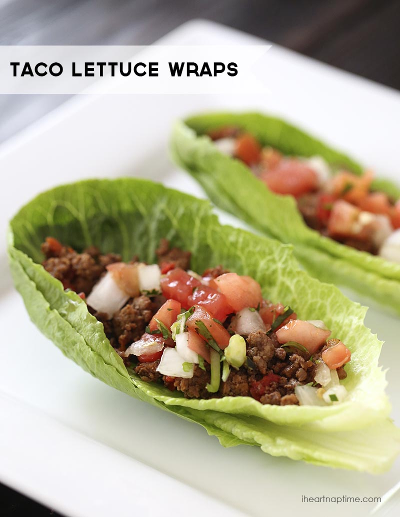1. Lettuce taco wraps with spiced minced meat