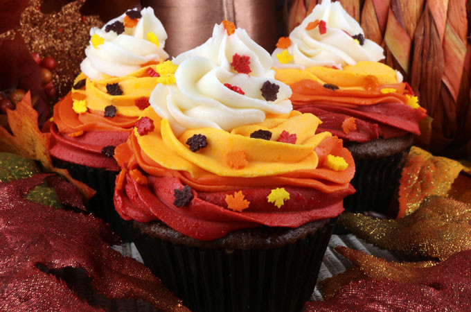 25 Fabulous Autumn Fall Cupcakes
 Harvest Swirl Cupcakes Two Sisters