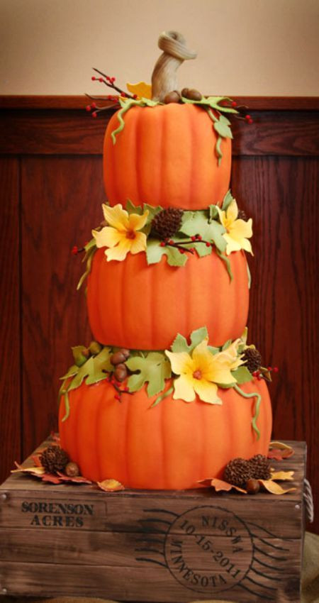 25 Fabulous Autumn Fall Cupcakes
 25 best ideas about Pumpkin wedding cakes on Pinterest