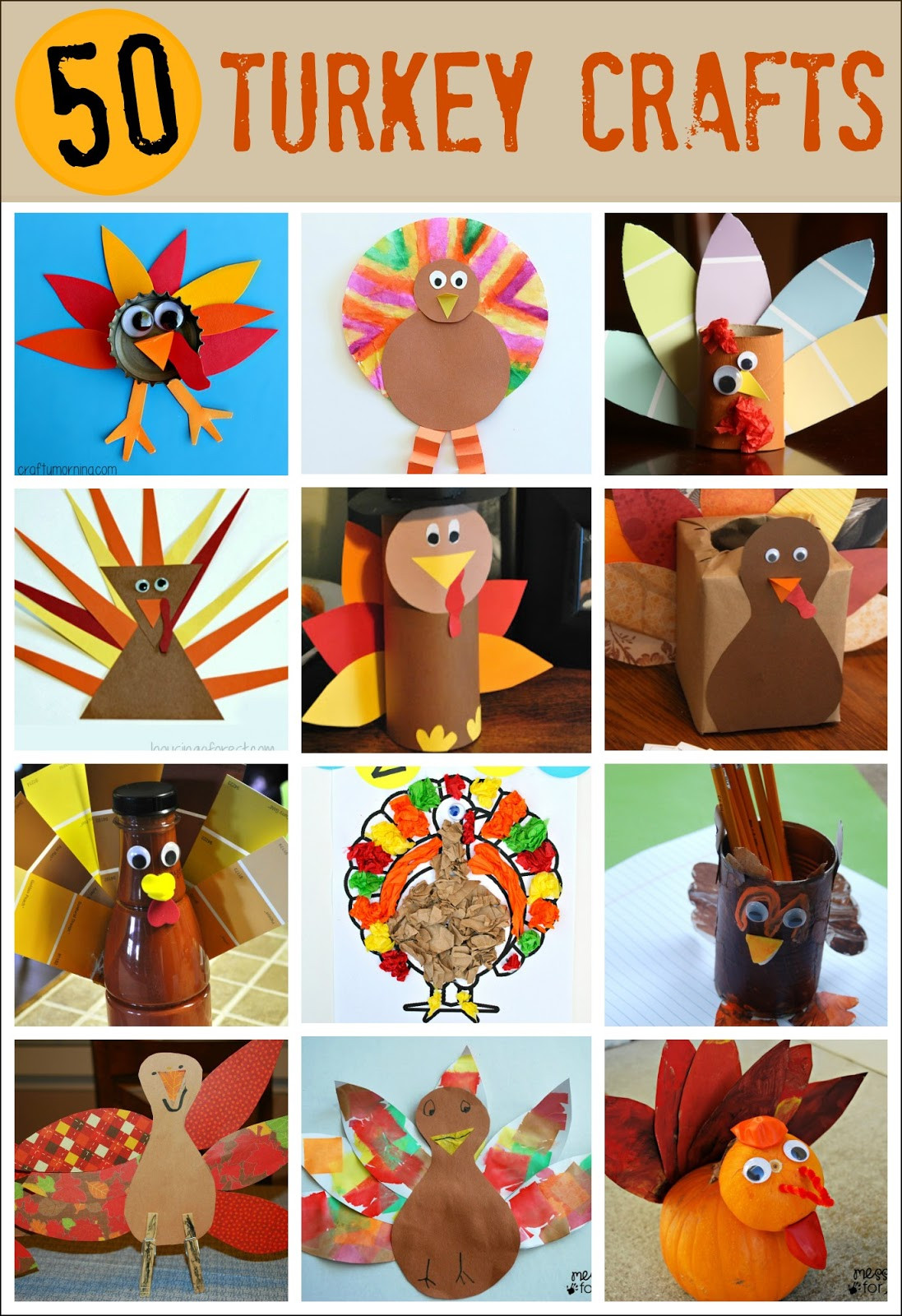A Turkey For Thanksgiving Activities
 Thanksgiving Crafts for Kids Pipe Cleaner Turkey Mess