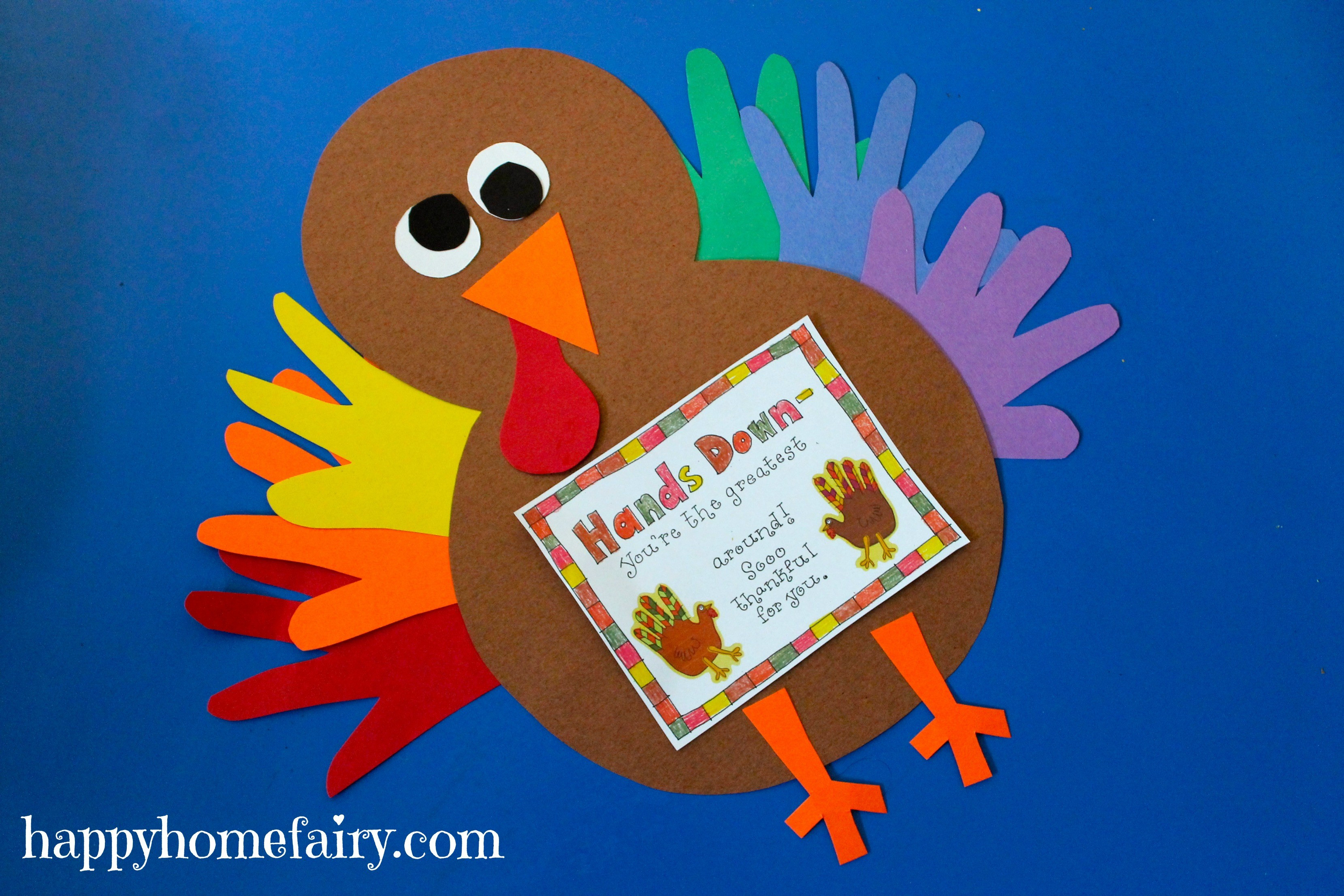 A Turkey For Thanksgiving Activity
 Thankful Handprint Turkey Craft FREE Printable Happy
