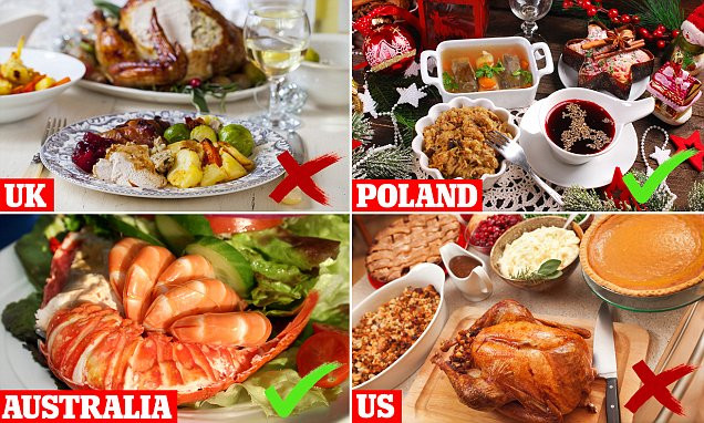 American Christmas Dinner
 The healthiest Christmas dinners around the world revealed
