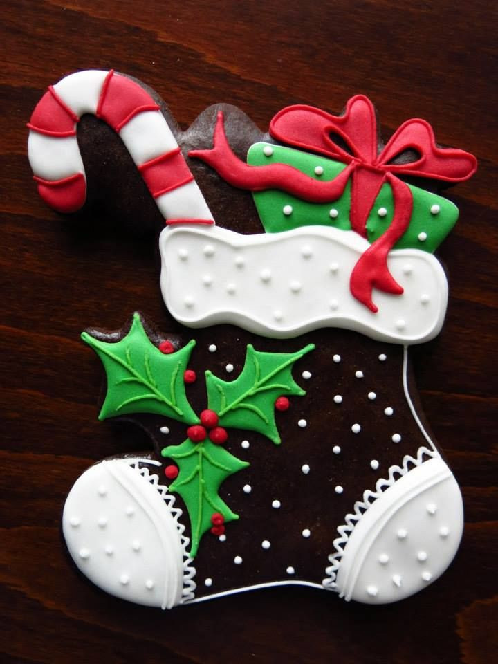 Beautiful Christmas Cookies
 Beautiful Christmas stocking cookie