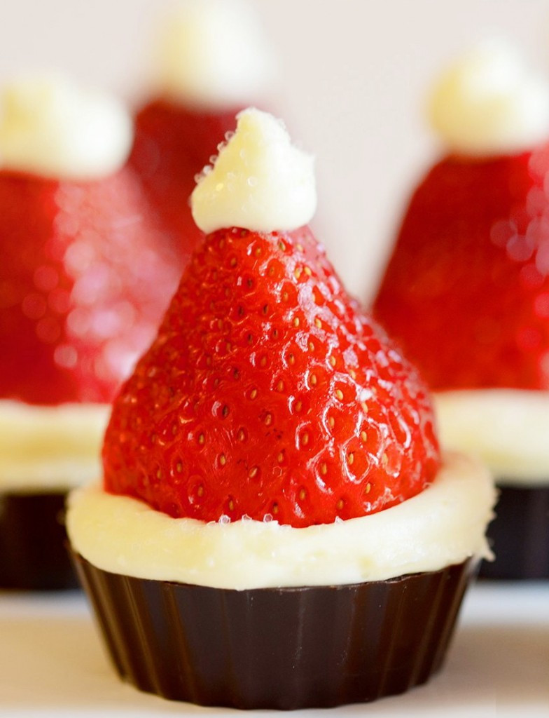 Best Christmas Dinner Desserts
 Santa Hat Mini Cheesecake Recipe – Christmas Party Dinner