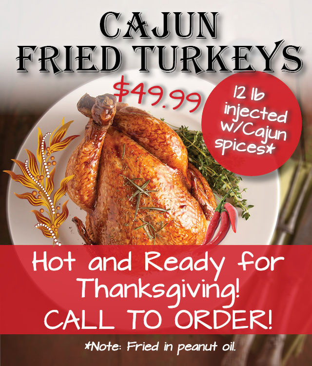 Best Thanksgiving Turkey To Order
 Cajun Fried Turkeys Do s Cajun Diner at The Harbor