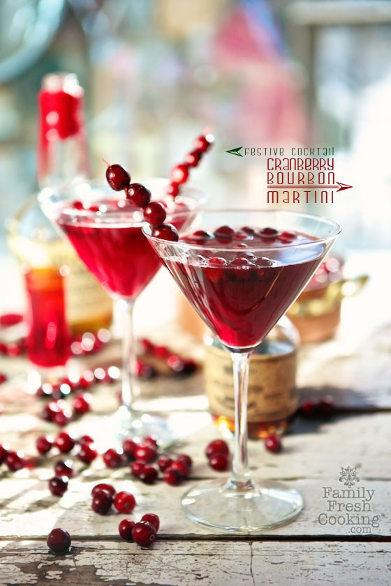 Bourbon Christmas Drinks
 Maple Cranberry Bourbon Martini Marla Meridith