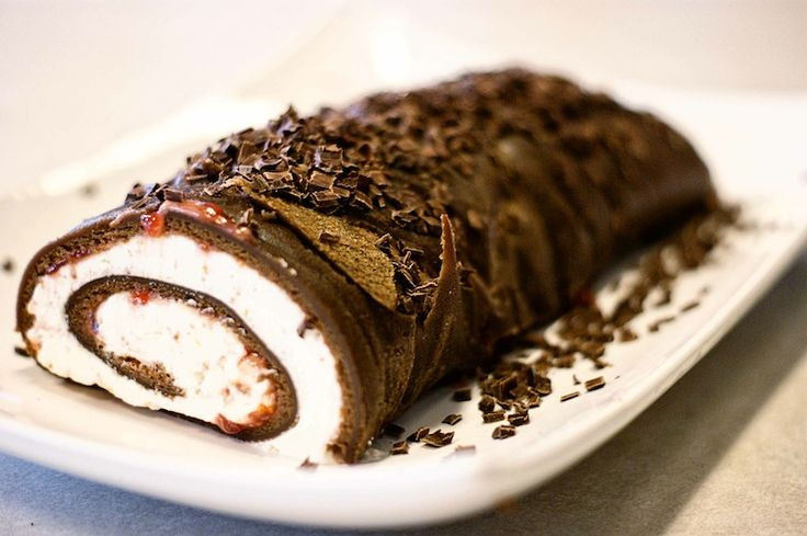 British Christmas Desserts
 Chocolate Roulade english Christmas dessert