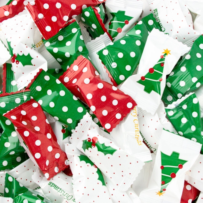 Bulk Individually Wrapped Christmas Candy
 Christmas Dotted Wrapped Buttermints • Wrapped Candy