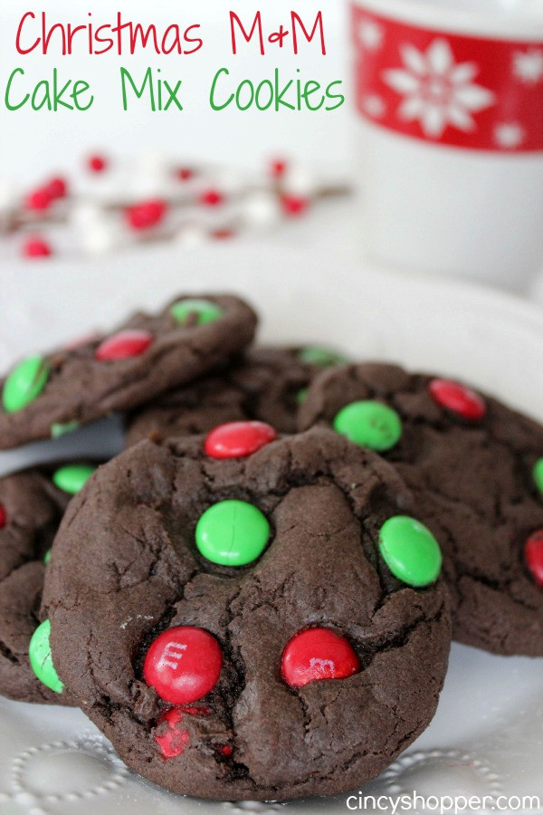 Cake Mix Christmas Cookies
 Christmas M&M Cake Mix Cookies Recipe CincyShopper